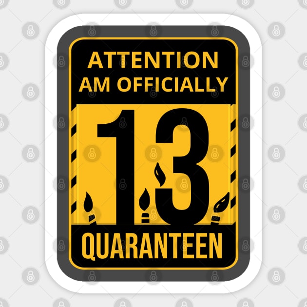 13th Birthday Officially a Quaranteen 13 Years Old Sticker by heidiki.png